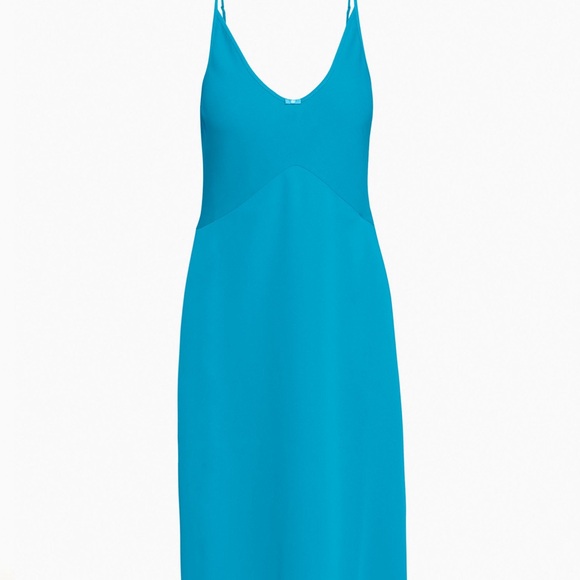 **BLACK** Aritzia | Wilfred ‘Minthe’ Midi Dress - Picture 1 of 4